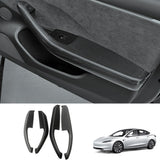 [Real Carbon Fiber] Front & Rear Door Armrest Overlays Covers (4 PCS) for Tesla Model 3 Highland 2024+