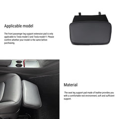 Model 3/Y Co-Pilot Suport pentru picioare reglabil electric pentru Tesla