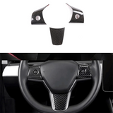 Model 3/Y Carbon Fiber Steering Wheel Trim (Carbon Fiber Pattern ABS) for Tesla(2017-2023)