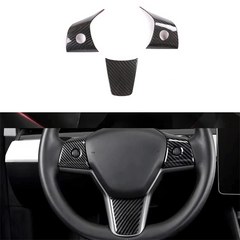 Model 3/Y Rivestimento volante in fibra di carbonio (ABS con motivo in fibra di carbonio) per Tesla(2017-2023)