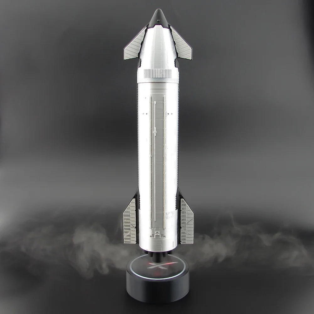 1:200 SpaceX Starship Rocket Model with LED Mist Flame Effect & Humidifier Function - T-Launch