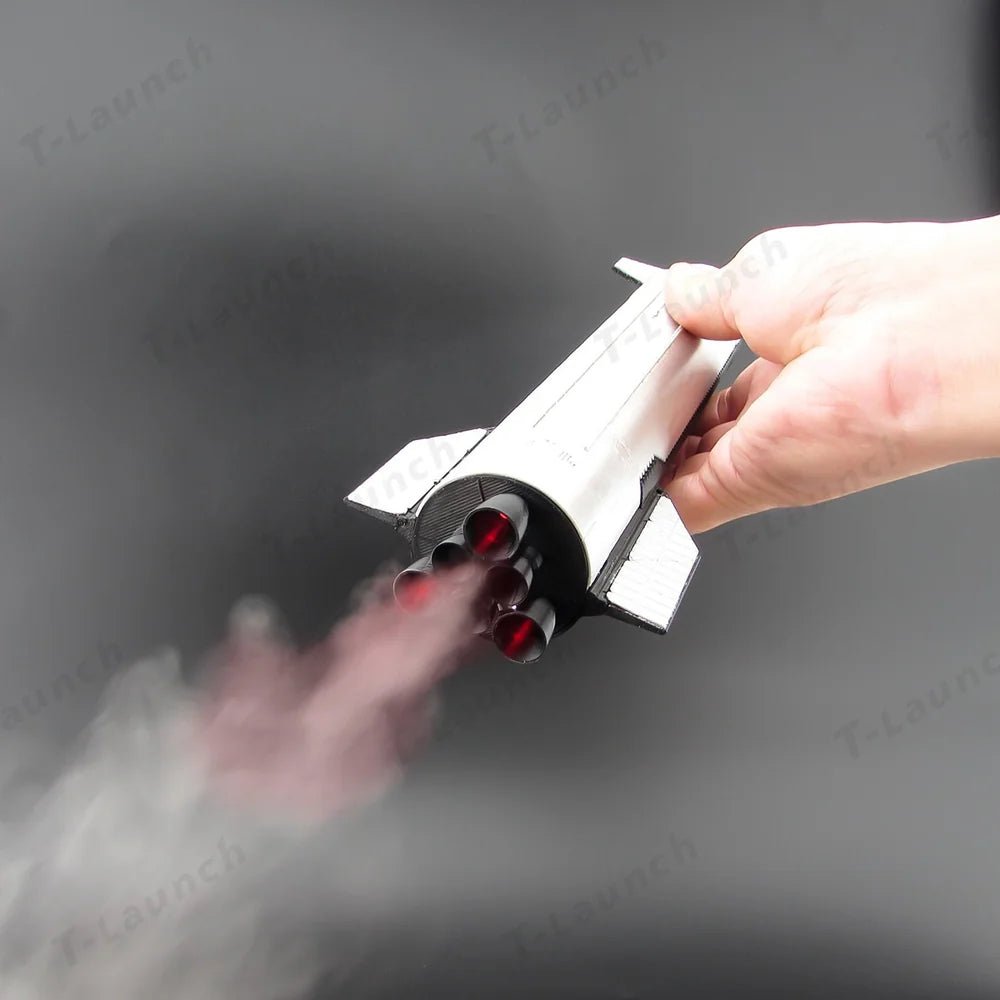 1:200 SpaceX Starship Rocket Model with LED Mist Flame Effect & Humidifier Function - T-Launch