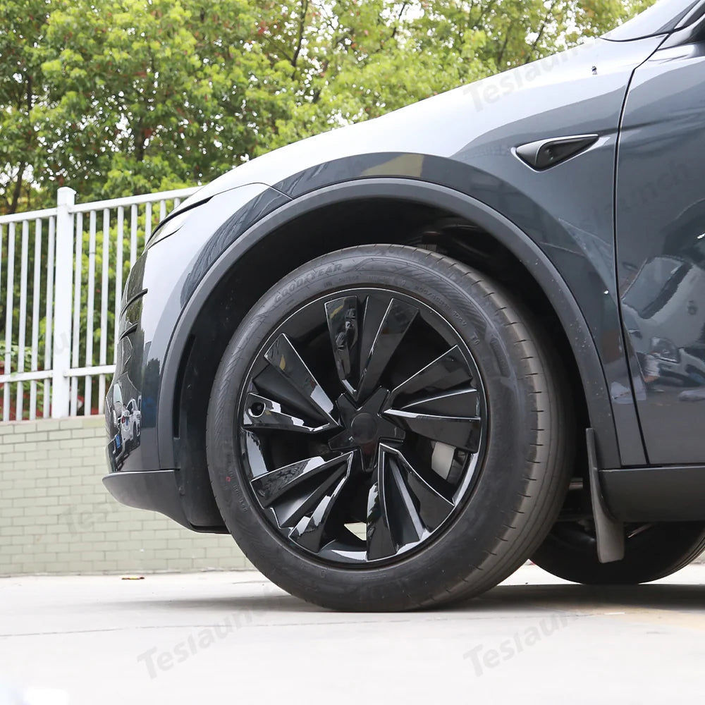 19'' Crossflow Wheel Cover Hubcaps for Tesla Model Y Juniper 2025+ – Turbine Styles (Set of 4)