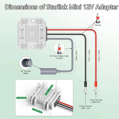 12V/24V to 30V Converter with Female Plug for Starlink Mini - T-Launch