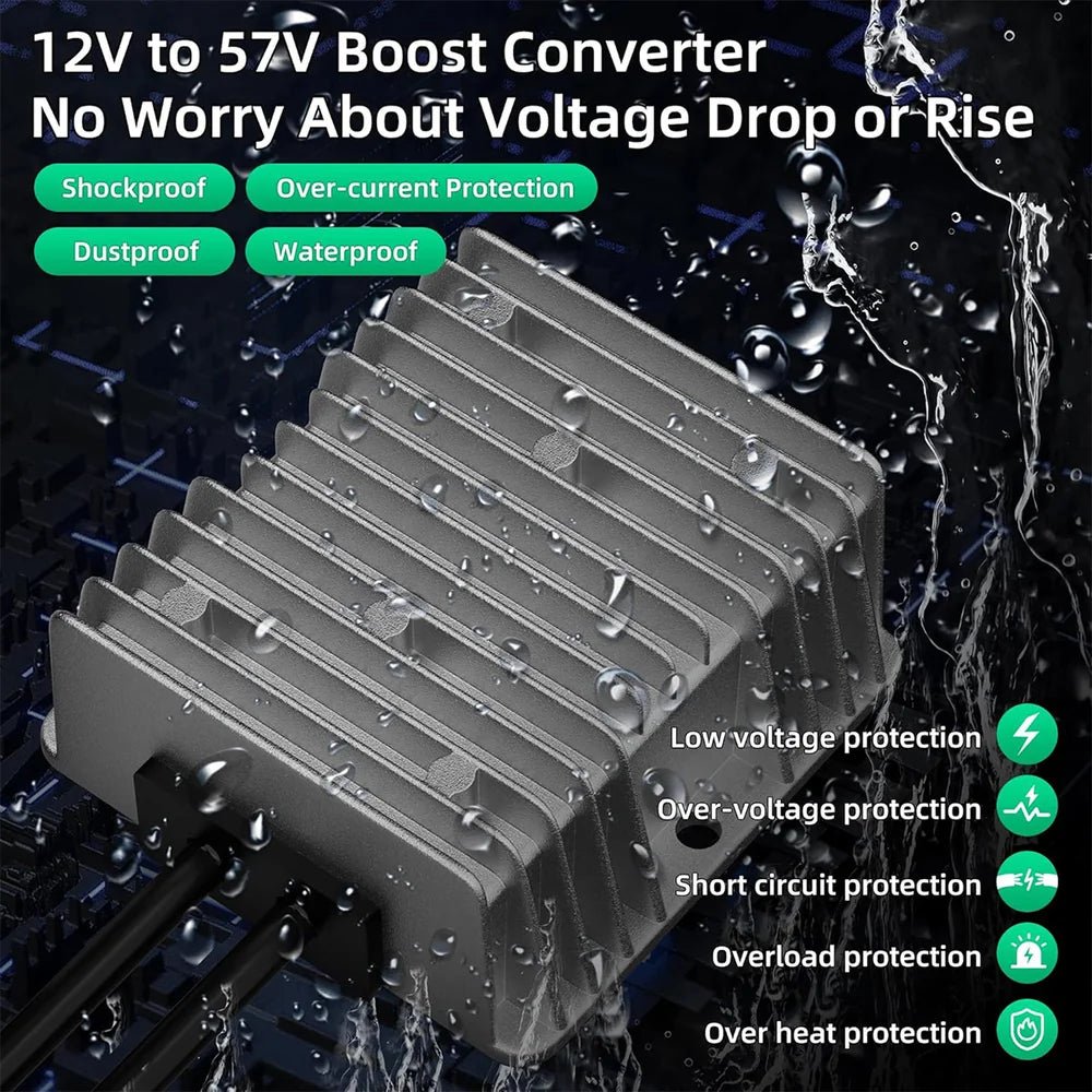 12V/24V to 57V Car Charger Step Up Converter with Female Plug for Starlink Gen 3 - T-Launch
