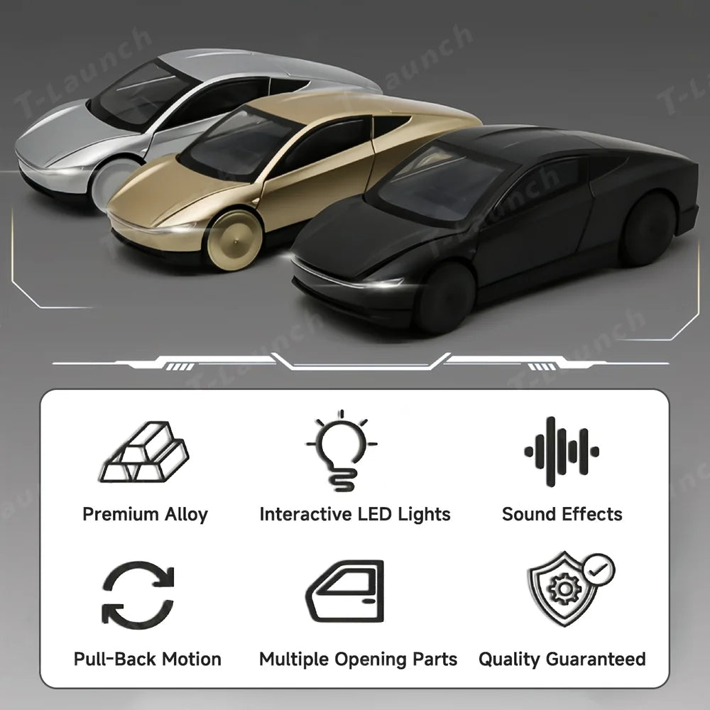 1:32 Cybercab Autonomous Robotaxi Alloy Diecast Model Car - T-Launch