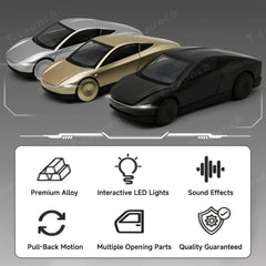 1:32 Cybercab Autonomous Robotaxi Alloy Diecast Model Car - T-Launch
