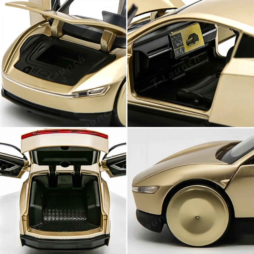 1:32 Cybercab Autonomous Robotaxi Alloy Diecast Model Car - T-Launch