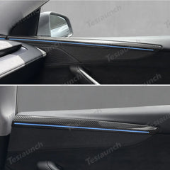 [Real Carbon Fiber] Door Trim Cover for Tesla Model Y Juniper 2025+ (4 Pcs)