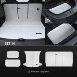 Matte White Tesla Interior Upgrade Kit For 2021-2023 Model Y