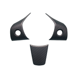 Model 3/Y Carbon Fiber Steering Wheel Trim (Carbon Fiber Pattern ABS) for Tesla(2017-2023)