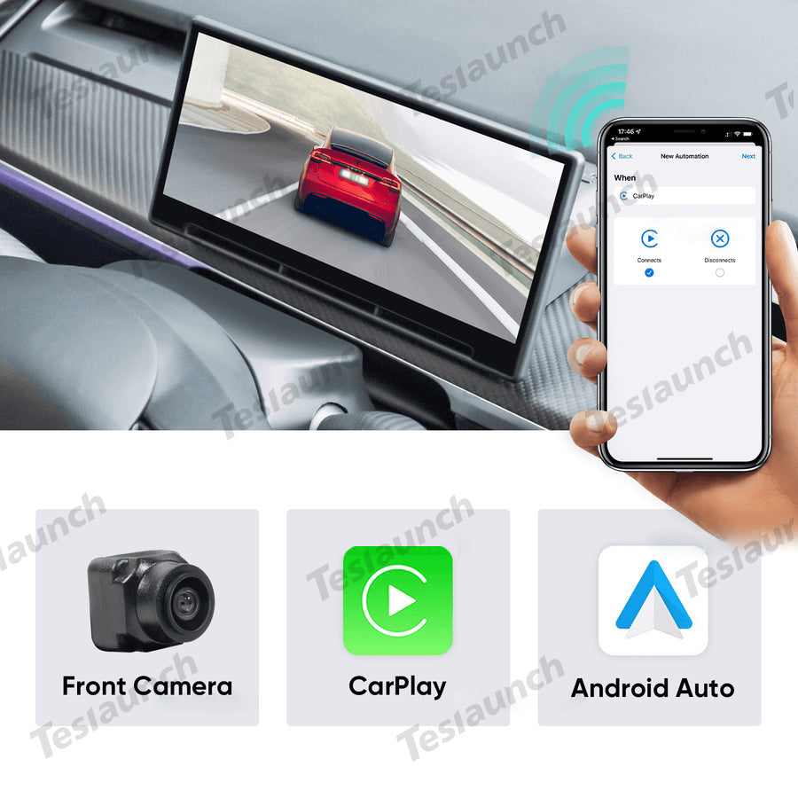 Tesla Model 3/Y HD Digital Dashboard Display with Wireless CarPlay &  Android Auto