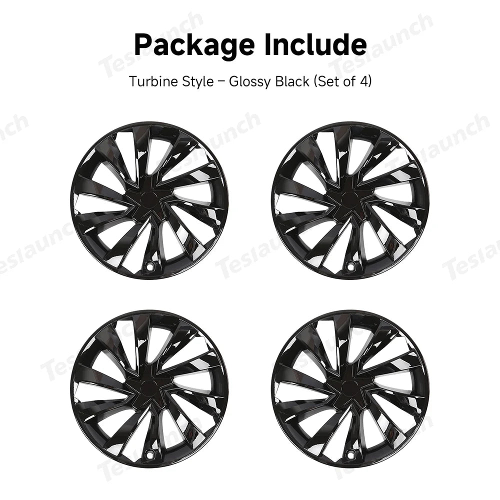19'' Crossflow Wheel Cover Hubcaps for Tesla Model Y Juniper 2025+ – Turbine Styles (Set of 4)