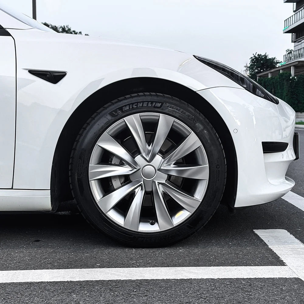 18'' Aero Hubcaps Wheel Covers for Tesla Model 3 (2017–2023) – Helix 2.0 Style (Set of 4) - T-Launch