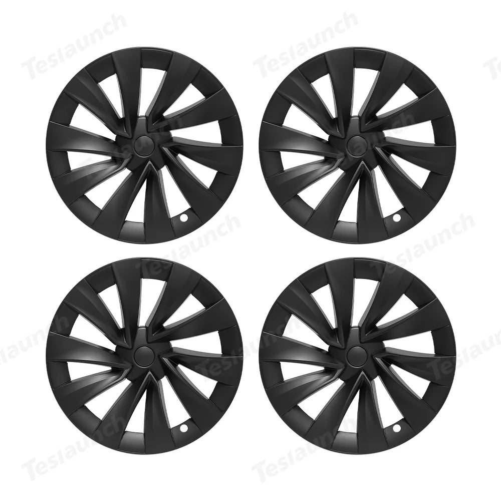 18'' Aero Hubcaps Wheel Covers for Tesla Model 3 (2017–2023) – Helix 2.0 Style (Set of 4) - T-Launch