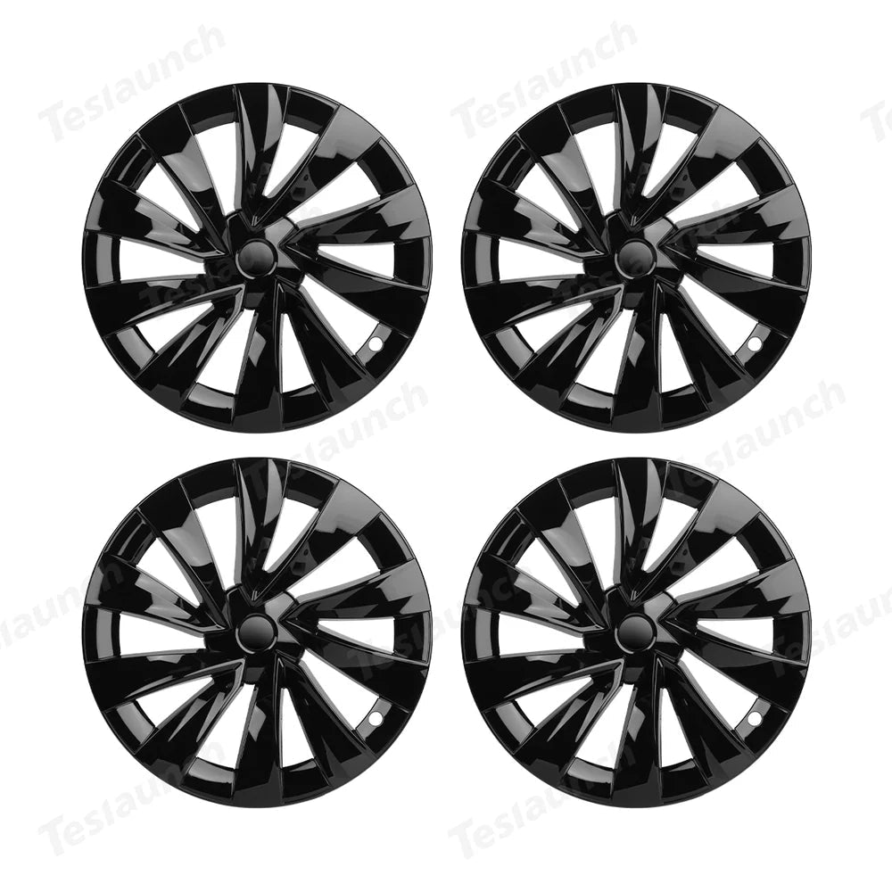 18'' Aero Hubcaps Wheel Covers for Tesla Model 3 (2017–2023) – Helix 2.0 Style (Set of 4) - T-Launch
