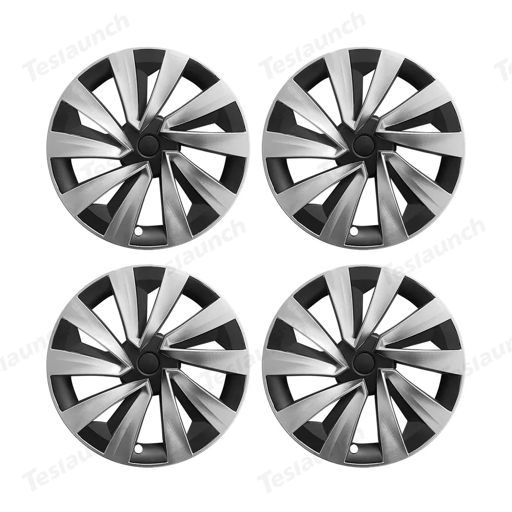 18'' Aero Hubcaps Wheel Covers for Tesla Model 3 (2017–2023) – Helix 2.0 Style (Set of 4) - T-Launch