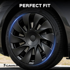18'' Spiral Spoke Style Hubcaps Wheel Covers for 2025+ Tesla Model 3 Standard Prismata Wheels (Set of 4)