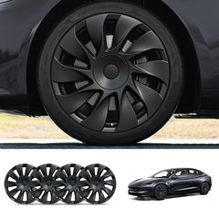 18'' Spiral Spoke Style Hubcaps Wheel Covers for 2025+ Tesla Model 3 Standard Prismata Wheels (Set of 4)