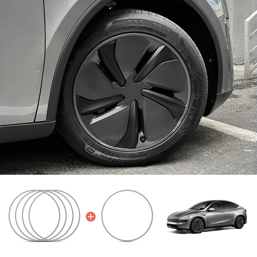 19'' Crossflow Aluminum Alloy Wheel Rim Protectors for Tesla Model Y Juniper 2025+ - T-Launch