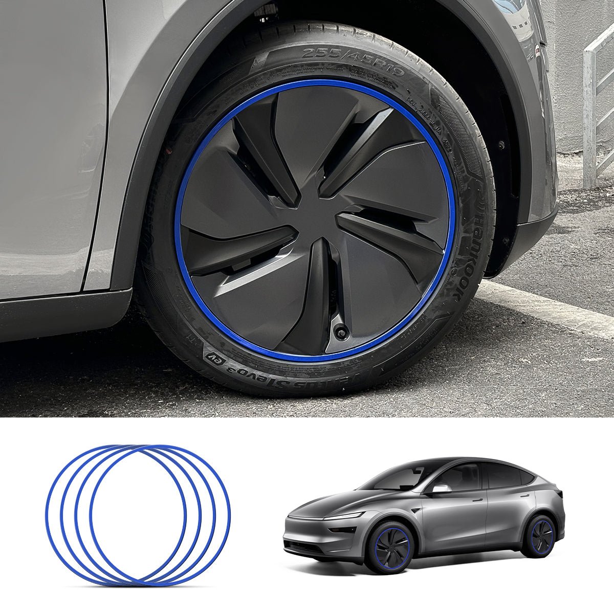 19'' Crossflow Aluminum Alloy Wheel Rim Protectors for Tesla Model Y Juniper 2025+ - T-Launch