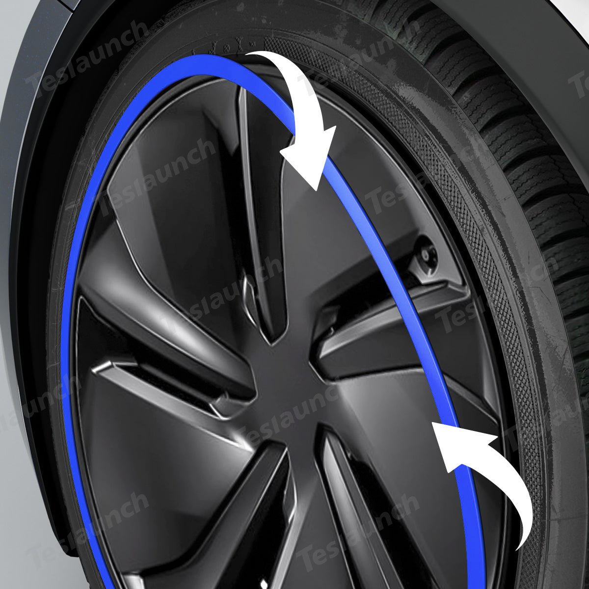 19'' Crossflow Aluminum Alloy Wheel Rim Protectors for Tesla Model Y Juniper 2025+ - T-Launch