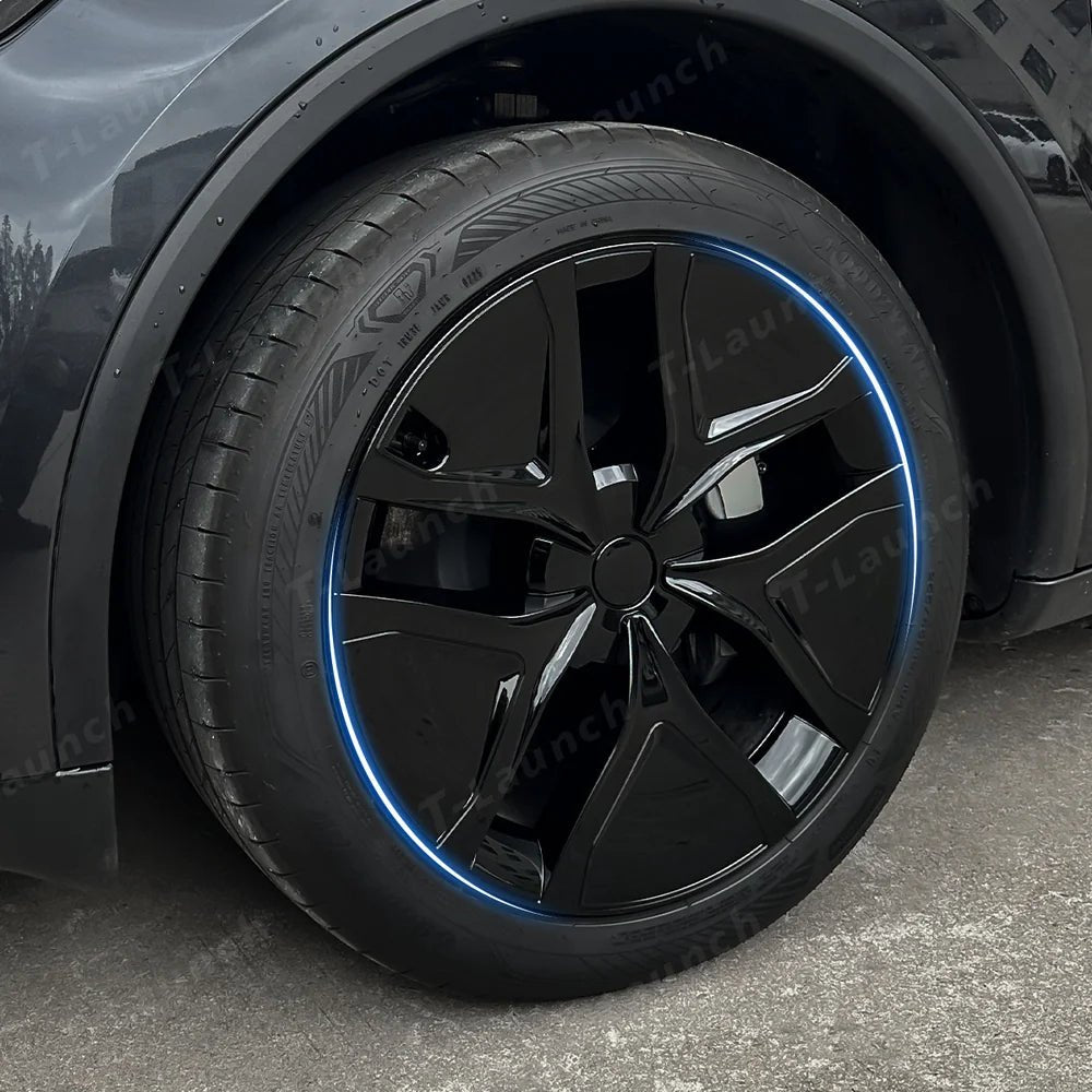 19'' Crossflow Full-Cover Hubcaps Wheel Covers – Arachnid 2.0 Style for Tesla Model Y Juniper 2025+ (Set of 4) - T-Launch