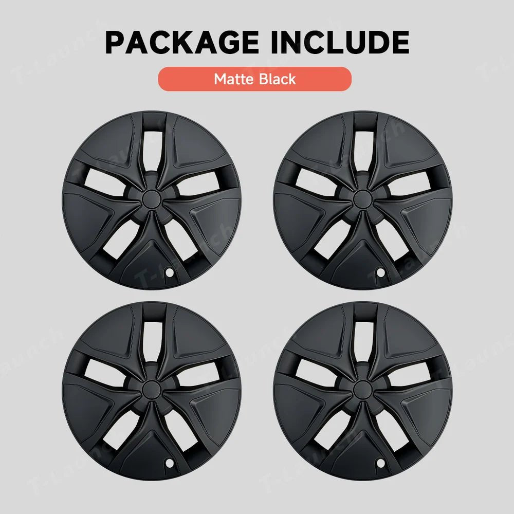 19'' Crossflow Full-Cover Hubcaps Wheel Covers – Arachnid 2.0 Style for Tesla Model Y Juniper 2025+ (Set of 4) - T-Launch