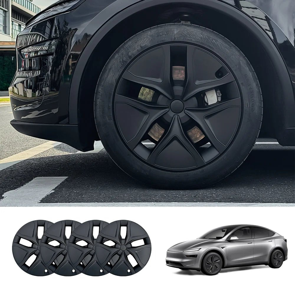 19'' Crossflow Full-Cover Hubcaps Wheel Covers – Arachnid 2.0 Style for Tesla Model Y Juniper 2025+ (Set of 4) - T-Launch