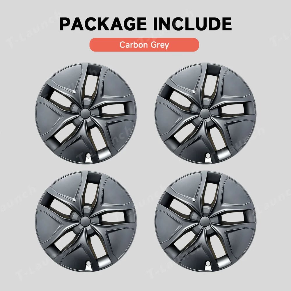 19'' Crossflow Full-Cover Hubcaps Wheel Covers – Arachnid 2.0 Style for Tesla Model Y Juniper 2025+ (Set of 4) - T-Launch