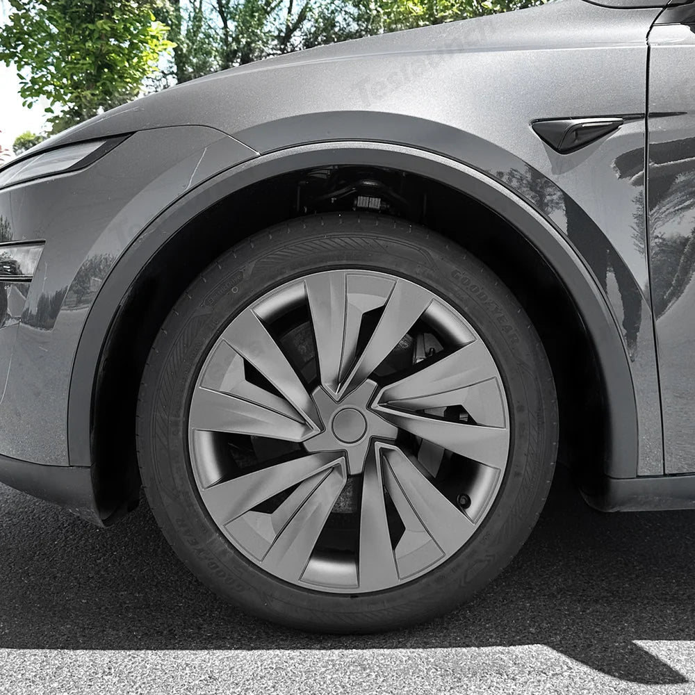 19'' Crossflow Hubcaps Wheel Covers for Tesla Model Y Juniper 2025+ – Helix 2.0 Style (Set of 4) - T-Launch