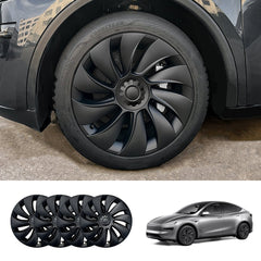 19'' Crossflow Hubcaps Wheel Covers – Spiral Spoke Style for Tesla Model Y Juniper 2025+ (Set of 4) - T-Launch