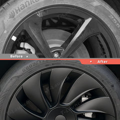 19'' Crossflow Hubcaps Wheel Covers – Spiral Spoke Style for Tesla Model Y Juniper 2025+ (Set of 4) - T-Launch