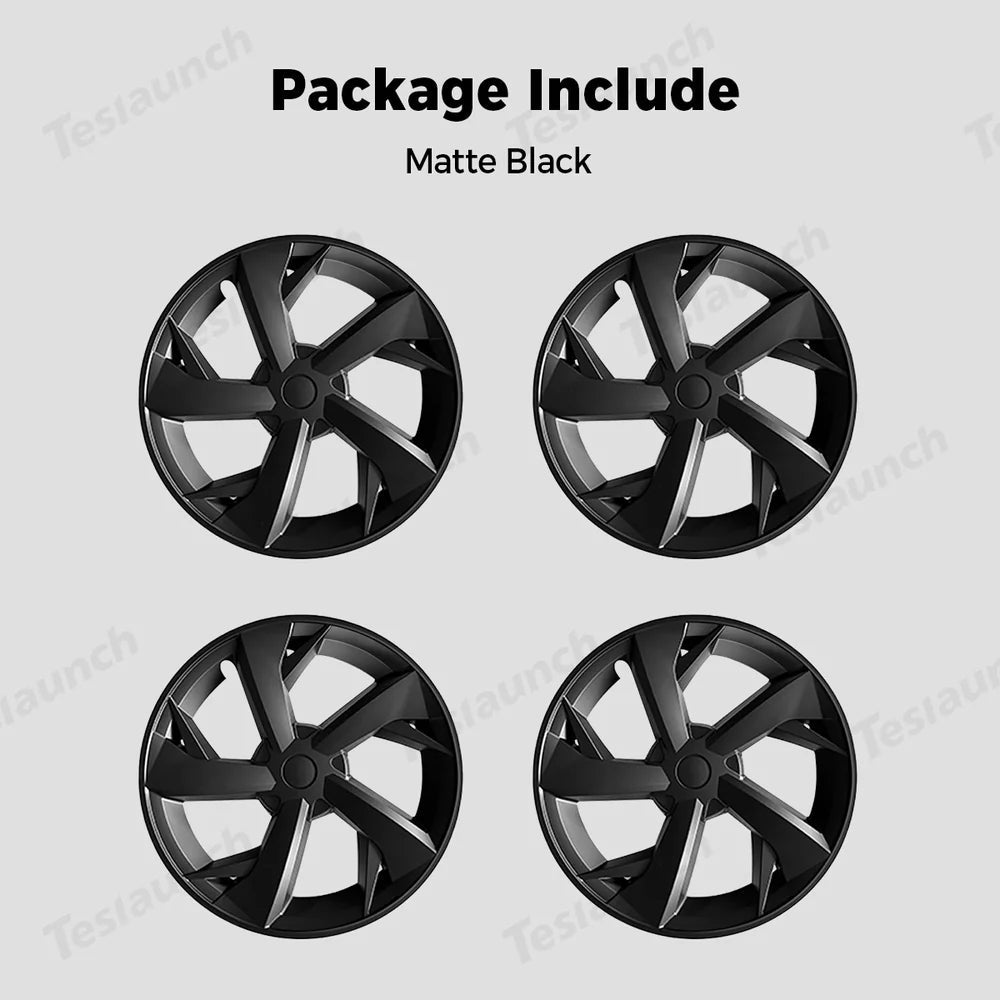 19'' Crossflow Hubcaps Wheel Covers – Spoke Style for Tesla Model Y Juniper 2025+ (Set of 4) - T-Launch