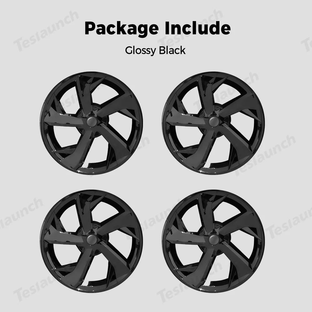 19'' Crossflow Hubcaps Wheel Covers – Spoke Style for Tesla Model Y Juniper 2025+ (Set of 4) - T-Launch