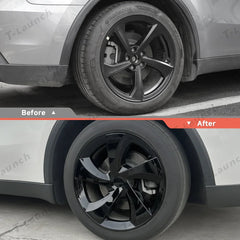 19'' Crossflow Hubcaps Wheel Covers – Twist Spoke Style for Tesla Model Y Juniper 2025+ (Set of 4) - T-Launch