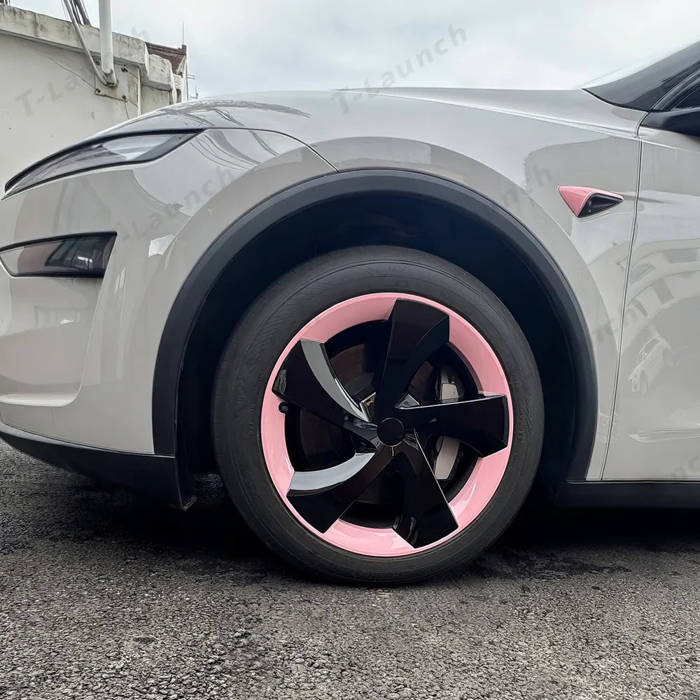 19'' Crossflow Hubcaps Wheel Covers – Twist Spoke Style for Tesla Model Y Juniper 2025+ (Set of 4) - T-Launch
