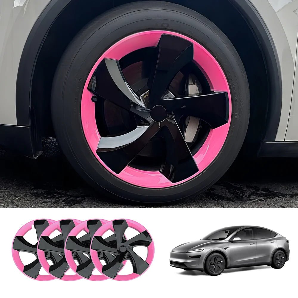19'' Crossflow Hubcaps Wheel Covers – Twist Spoke Style for Tesla Model Y Juniper 2025+ (Set of 4) - T-Launch
