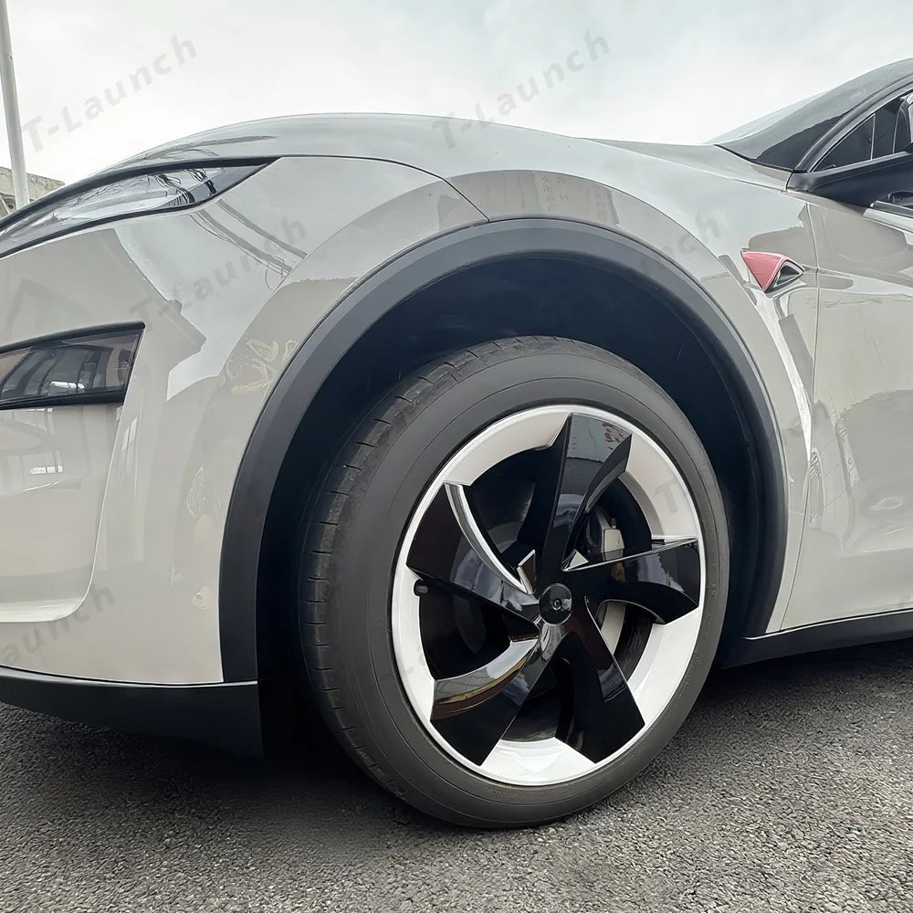 19'' Crossflow Hubcaps Wheel Covers – Twist Spoke Style for Tesla Model Y Juniper 2025+ (Set of 4) - T-Launch