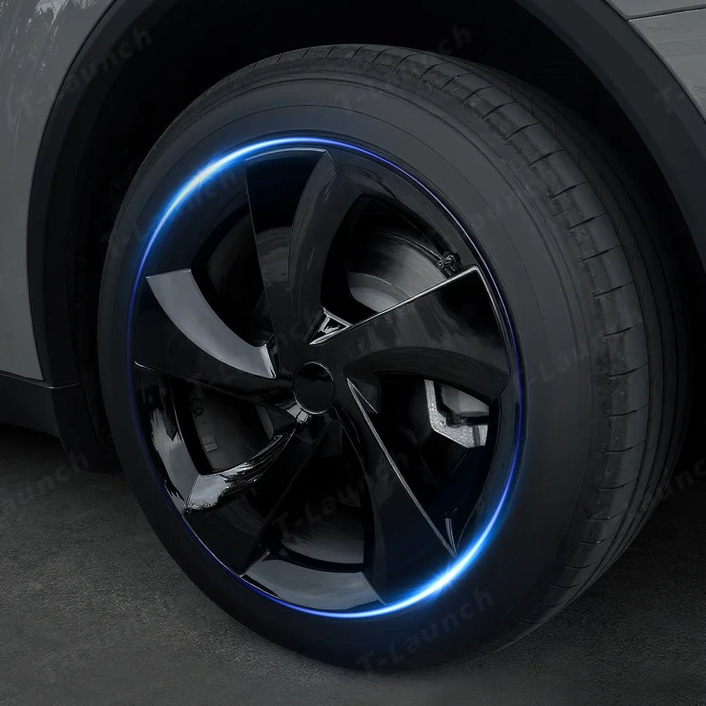 19'' Crossflow Hubcaps Wheel Covers – Twist Spoke Style for Tesla Model Y Juniper 2025+ (Set of 4) - T-Launch
