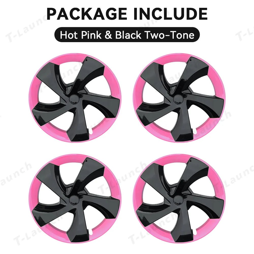 19'' Crossflow Hubcaps Wheel Covers – Twist Spoke Style for Tesla Model Y Juniper 2025+ (Set of 4) - T-Launch
