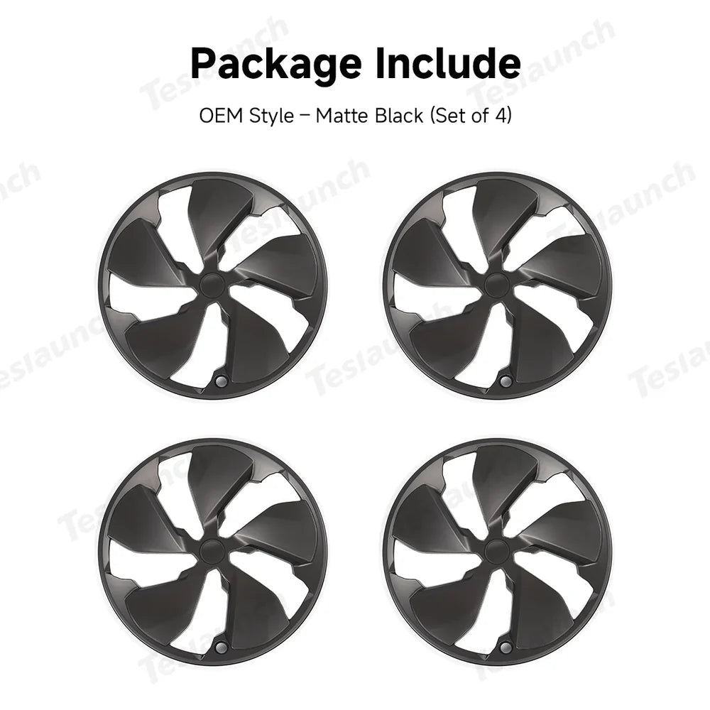19'' Crossflow Wheel Cover Hubcaps for Tesla Model Y Juniper 2025+ – OEM Styles (Set of 4) - T-Launch