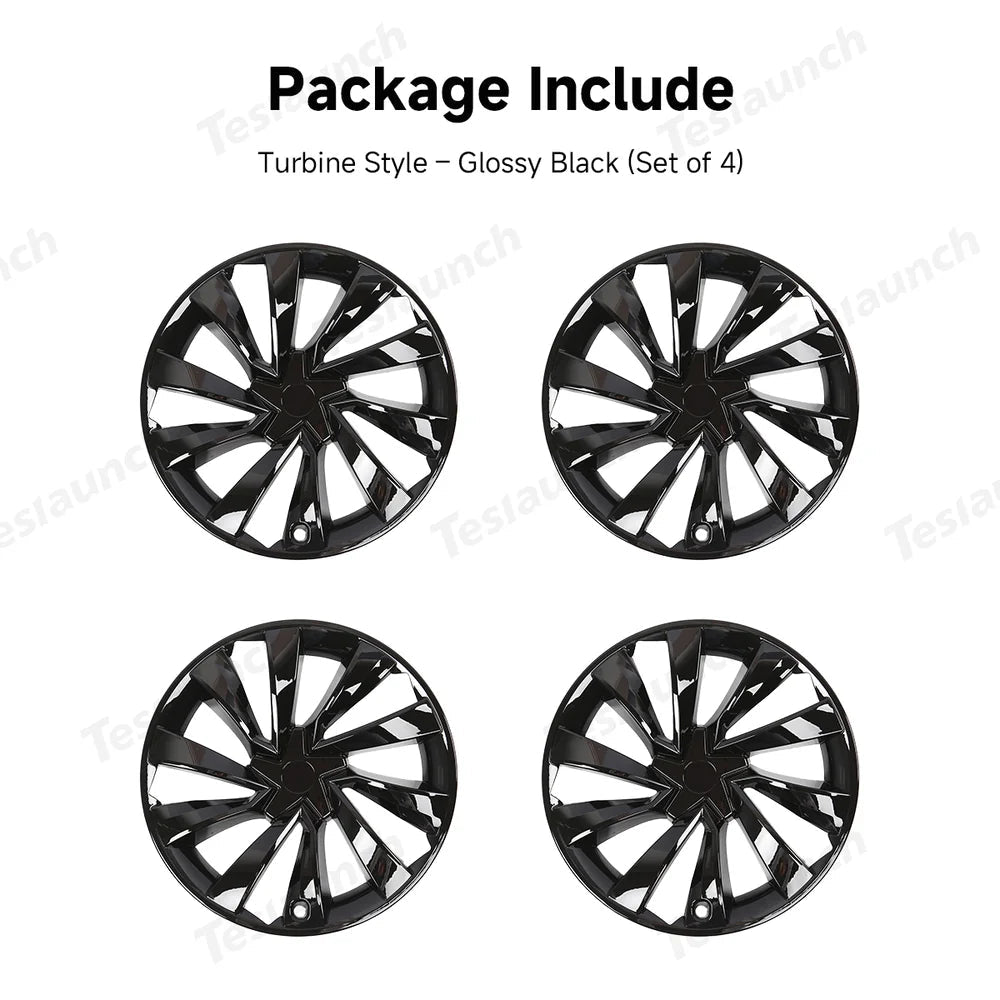 19'' Crossflow Wheel Cover Hubcaps for Tesla Model Y Juniper 2025+ – Turbine Styles (Set of 4) - T-Launch