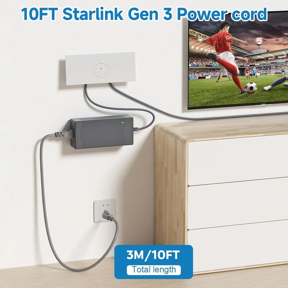 195W Replacement AC Power Adapter (57V 3.42A) for Starlink Gen 3 - T-Launch