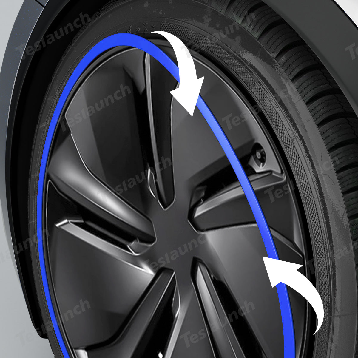 19-tums Crossflow-fälgskydd i aluminiumlegering för Tesla Model Y Juniper 2025+