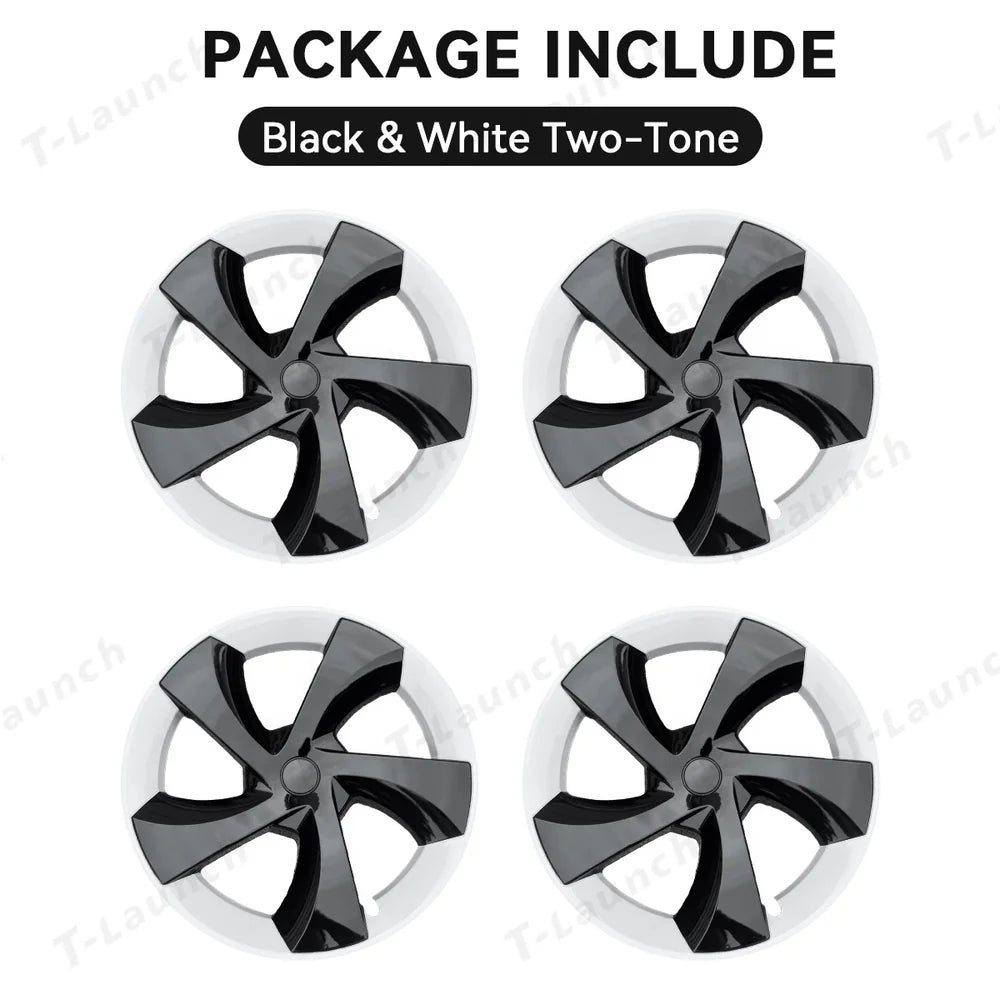 19'' Crossflow Full-Cover Wheel Covers – Twist Spoke Style for Tesla Model Y Juniper 2025+ (Set of 4)