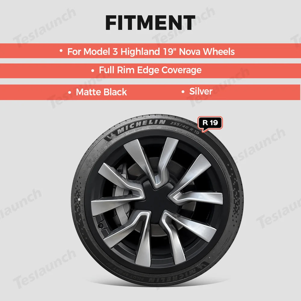 All-in-One Rim Protector for Tesla Model 3 Highland 19" Nova Wheels