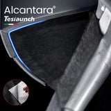 Alcantara Dashboard Sides Trekantede klistermærker 2 PCS til 2024. Model 3 Højland
