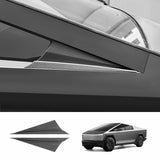 A-Pillar Triangle Spoiler Covers (Carbon Fiber Pattern ABS) for Cybertruck