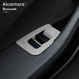 Alcantara Window Switch Button Cover 6 PCS For 2024 Model 3 Highland